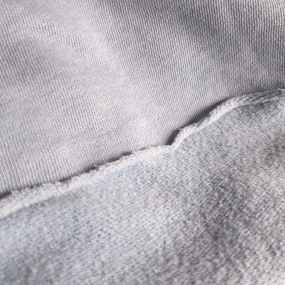 Calvin Klein Jeans Baby Blue Raw Hem Distressed Logo Comfy Hoodie  Sweatshirt MD - Picture 10 of 15